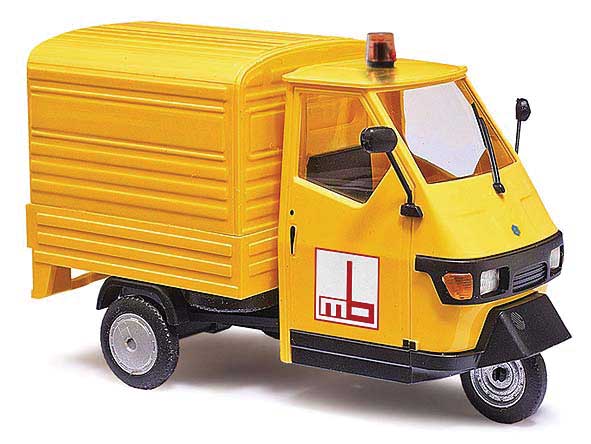 2006 Piaggio Ape 50 3-Wheel Pickup Truck with Cover - Assembled -- MB (yellow, white, red)