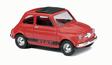 Automobile 1965 Fiat 500 F Station Wagon w/Sunroof - Assembled -- Red, Black, Fiat Lettering