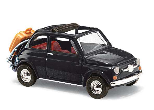 1965 Fiat 500 F Station Wagon with Sunroof and Luggage Rack - Assembled -- Black-1