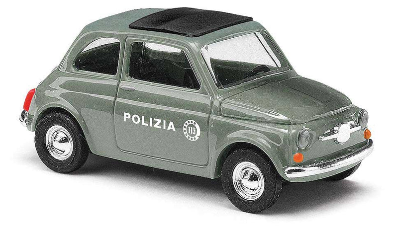 1965 Fiat 500 F Station Wagon with Sunroof - Assembled -- Italian Police (gray, Italian Lettering)