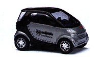 European Automobiles - Smart City Coupe 2-Door Subcompact -- "140 Years of Marklin" (black, gray)