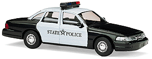Emergency - Police Vehicles - Ford Crown Victoria 4-Door Sedan -- Oregon State Police #18 (black, white)