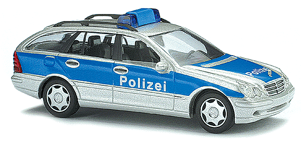 Emergency - Police Vehicles - Mercedes -- C-Class T-Model Station Wagon - Autobahnpolizei (silver, blue)