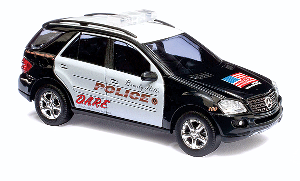 Emergency Automobile 2005 Mercedes-Benz M-Klasse W164 SUV - Assembled -- Beverly Hills Police D.A.R.E. (black, white)