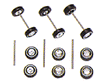 Tire and Axle Set -- Includes 3 Pair of Tires and 3 Axles