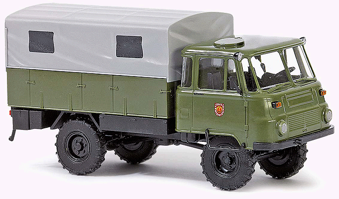 1973-1990 Robur LO 2002 A Delivery Truck - Assembled -- Civil Defense (green, gray)