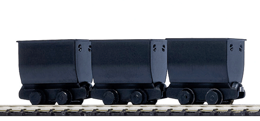 Mining Tipper/Side Dump Ore Car 3-Pack - Ready to Run -- Black