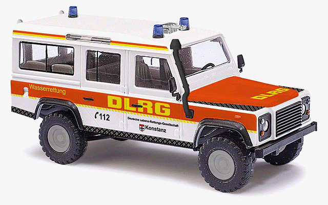 1983 Land Rover Defender SUV - Assembled -- German Life Saving Association DLRG (white, red, yellow, German Lettering)