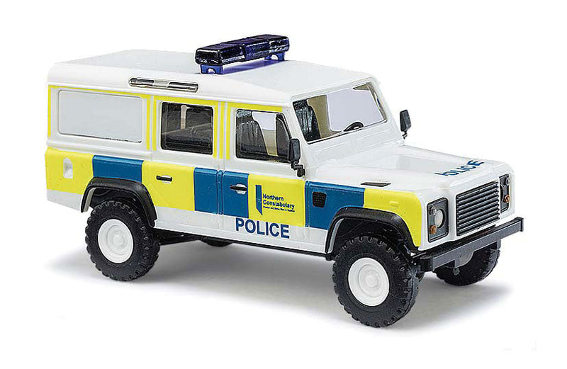 1983 Land Rover Defender SUV - Assembled -- Police (silver, blue, yellow, German Lettering)