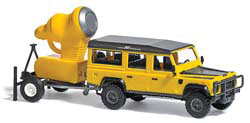 1983 Land Rover Defender SUV w/Snow Maker Trailer - Assembled -- Yellow, Black