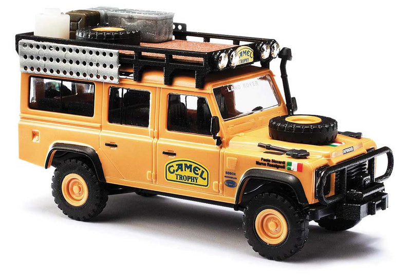 1983 Land Rover Defender SUV with Roof Rack - Assembled -- 1989 Camel Trophy (beige)