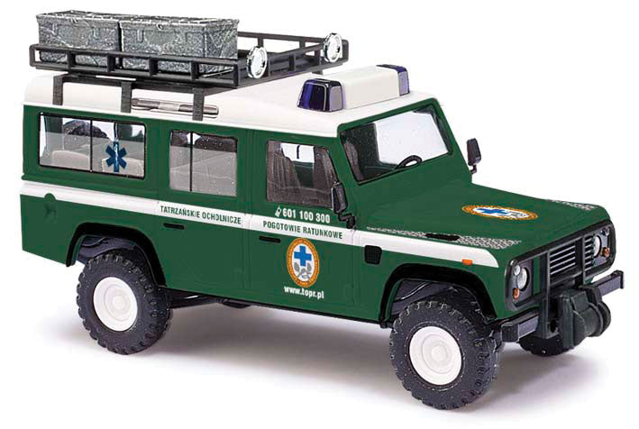 1983 Land Rover Defender SUV - Assembled -- Polen Mountain Watch (green, white, German Lettering)