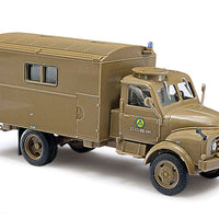 1958 Hanomag AL 28 MKW Box-Body Personnel Truck - Assembled -- Air Raid Support/Wrecker (brown, German Lettering)
