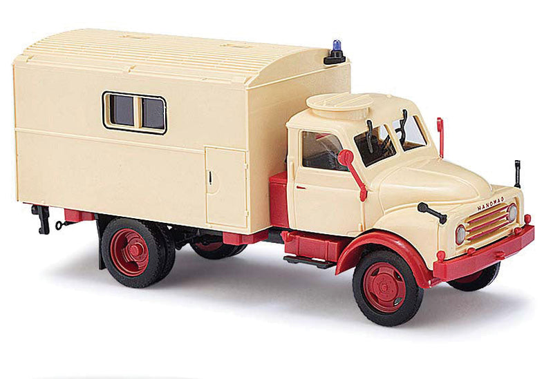 1958 Hanomag AL 28 MKW Box-Body Personnel Truck - Assembled -- On Tour (ivory, red)