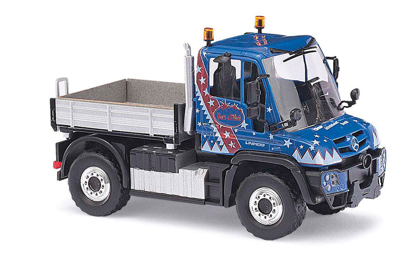 2013 Mercedes-Benz Unimog U 430 Heavy-Duty Pickup Truck - Assembled -- Merz & Pilini (blue, white, red, German Lettering)