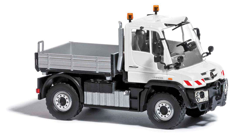 2013 Mercedes-Benz Unimog U 430 Heavy-Duty Pickup Truck - Assembled -- Einsatzfahrzeug (white, silver, German Lettering)