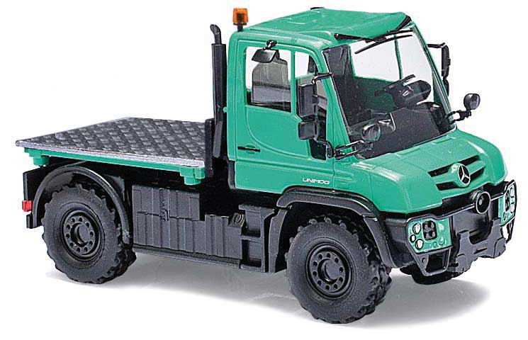 2013 Mercedes-Benz Unimog U 430 Heavy-Duty Flatbed Truck - Assembled -- Green, Black
