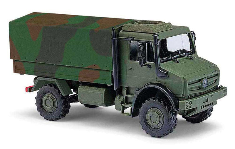 2014 Mercedes-Benz Unimog U 5023 Heavy-Duty Low-Side Truck, Cover - Assemble -- Camouflage (green, brown, black)