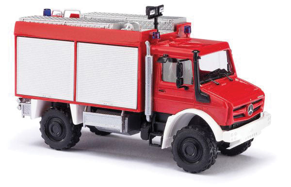2014 Mercedes-Benz Unimog U 5023 Fire Truck - Assembled -- Fire Department (red, white, silver, German Lettering)