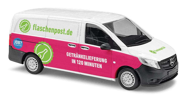 2014 Mercedes-Benz Vito Cargo Van - Assembled -- Flaschenpost (white, pink, green, German Lettering)