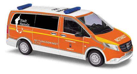 2013 Mercedes-Benz V Class Passenger Van - Assembled -- Notarzt Hameln, Germany (orange, white, German Lettering)