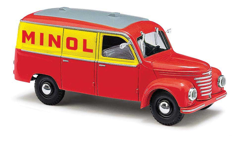 1954 Framo V901/2 Cargo Van - Assembled -- Minol (red, yellow, German Lettering)