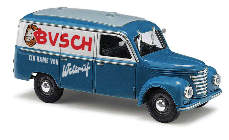 1954 Framo V901-2 Cargo Van - Assembled -- Circus Busch (blue, white, red, German Lettering)