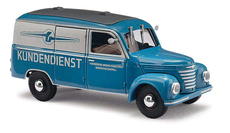 1954 Framo V901/2 Cargo Van - Assembled -- Barkas Service (blue, silver, German Lettering)