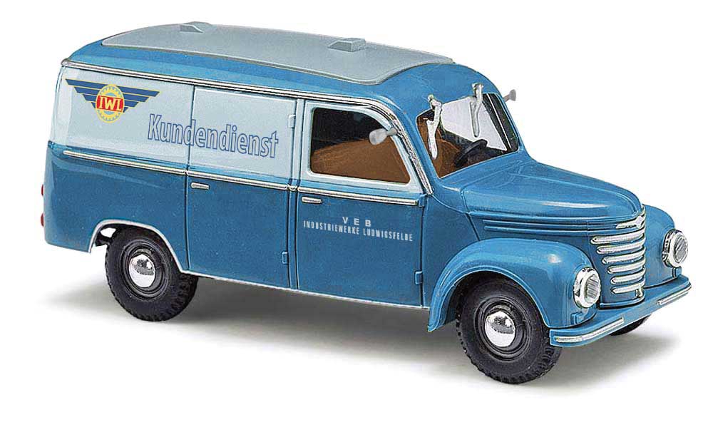 1954 Framo V901/2 Cargo Van - Assembled -- IWL Kundendienst (two-tone blue, German Lettering)