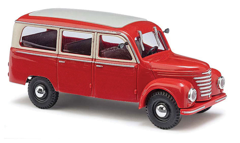 1954 Framo V901/2 Passenger Van - Assembled -- Red, Gray