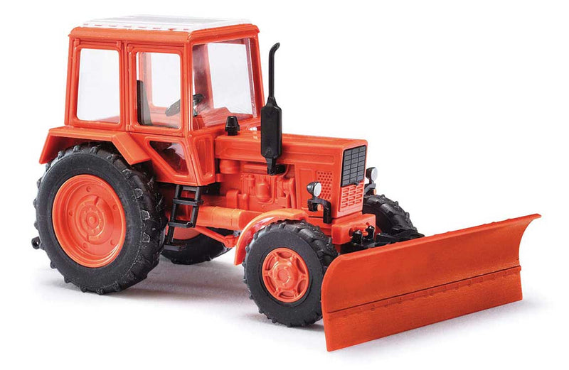 1984 Belarus MTS 82 Farm Tractor with Snowplow - Assembled -- Red