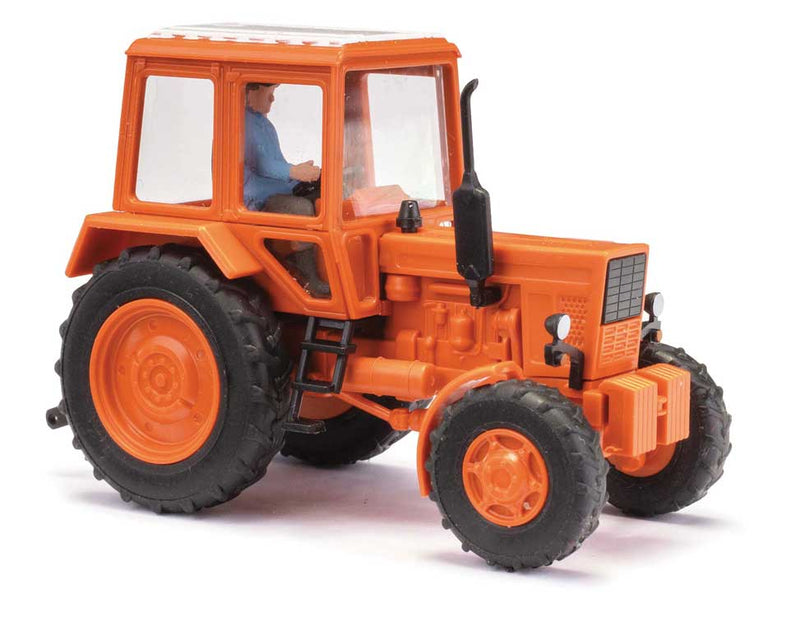 1990 Belarus MTS-82 Tractor with Driver - Assembled -- Orange