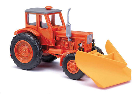 1964 Belarus MTS-50 Farm Tractor with Snowplow - Assembled -- Orange, Yellow