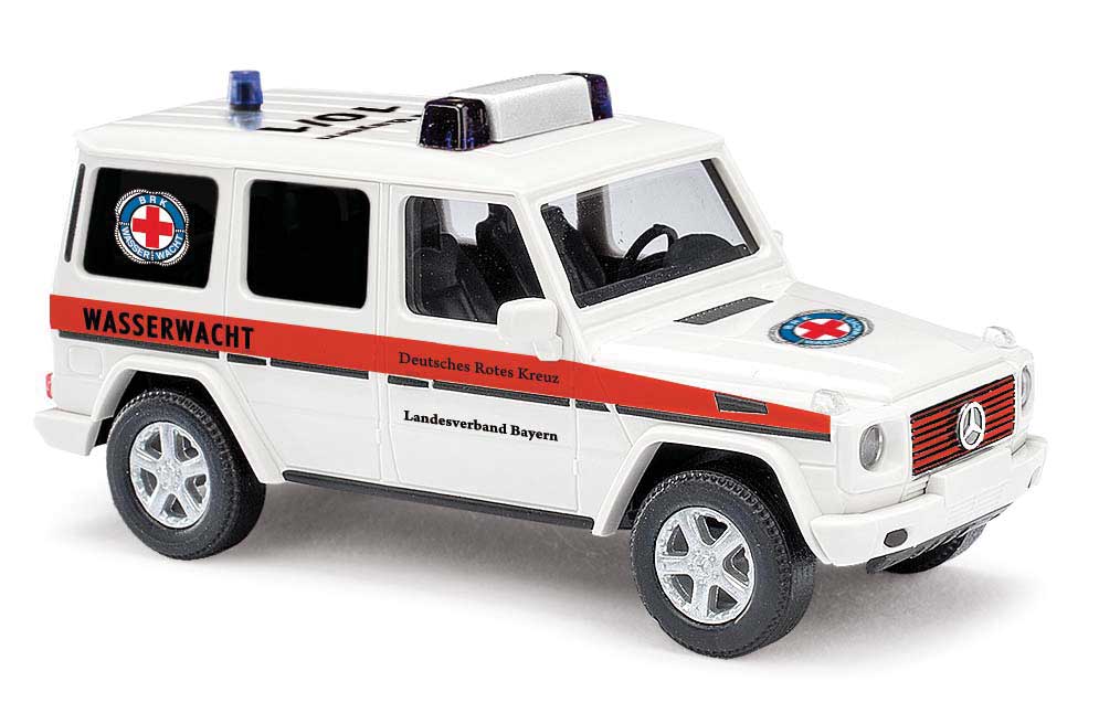 1990 Mercedes-Benz G-Klasse SUV - Assembled -- Water Patrol (white, orange, German Lettering)