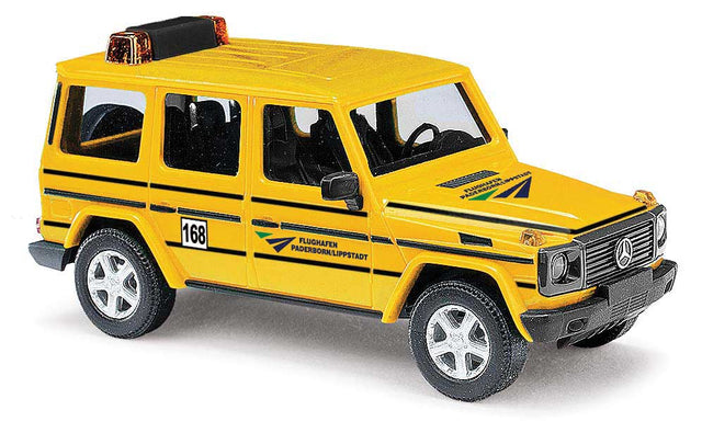 1990 Mercedes-Benz G-Klasse SUV - Assembled -- Escort Vehicle (yellow, black, German Lettering)