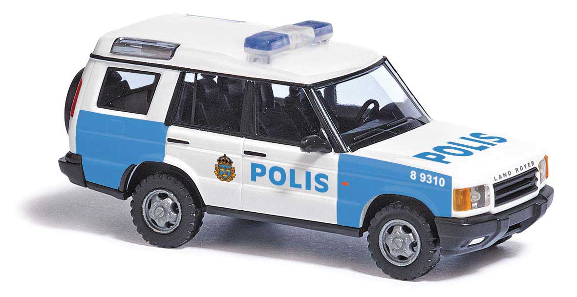 1998-2004 Land Rover Discovery - Assembled -- Swedish, Police (white, blue, Swedish Lettering)