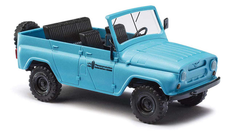 1972-2003 UAZ 469 Open-Roof SUV - Assembled -- LPG Hedersleben (blue, German Lettering)