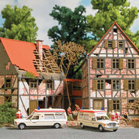 1977 Mercedes-Benz VF 123 High-Roof Station Wagon Ambulance - Assembled -- Nuremberg, Germany, BRK (ivory, red, German Lettering)
