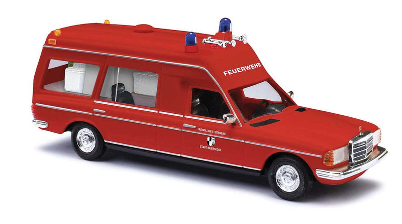 1977 Mercedes-Benz VF 123 High-Roof Station Wagon Ambulance - Assembled -- Baiersdorf, Germany, Fire Department (red, German Lettering)