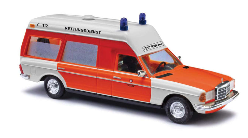 1977 Mercedes-Benz VF 123 High-Roof Station Wagon Hearse - Assembled -- Hannover, Germany, Fire Department (red, white, German Lettering)