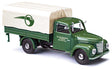 1957 Framo V901-2 Low-Side Truck with Tarp Cover - Assembled -- MZ Werke (green, white, German Lettering)