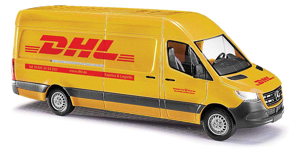 2018 Mercedes-Benz Sprinter High-Roof Cargo Van - Assembled -- DHL (yellow, red,  German Lettering)