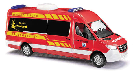 2014 Mercedes-Benz Sprinter Long-Wheelbase High-Roof Passenger Van - Assembled -- Edewecht, Germany, Fire Department (red, white, yellow, German Lettering)