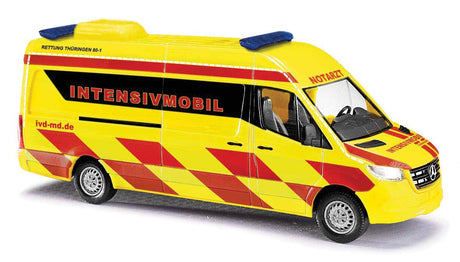 2014 Mercedes-Benz Sprinter Long-Wheelbase High-Roof Passenger Van - Assembled -- Intensivmobil Thuringen, Germany (yellow, red, German Lettering)