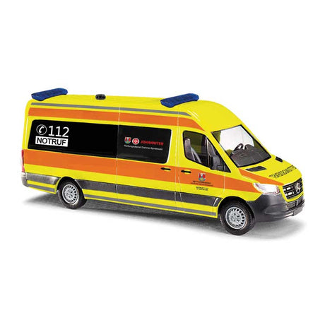 2014 Mercedes-Benz Sprinter Long-Wheelbase High-Roof Passenger Van - Assembled -- Johanniter, Brandenburg, Germany (yellow, orange, German Lettering)