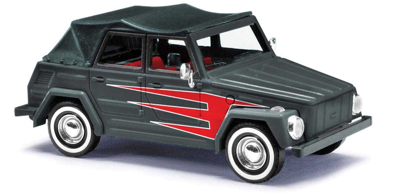 1970 Volkswagen Thing (181 Courier Wagon) - Assembled -- Crazy Car Top Up (gray, red flames)