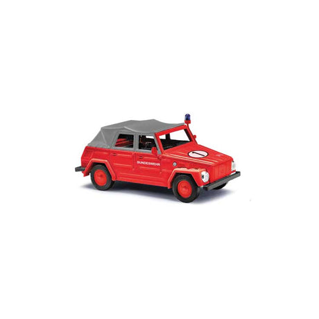 1970 Volkswagen Thing (181 Courier Wagon) - Assembled -- German Army Fire Department #1 (red, gray, white, German Lettering)