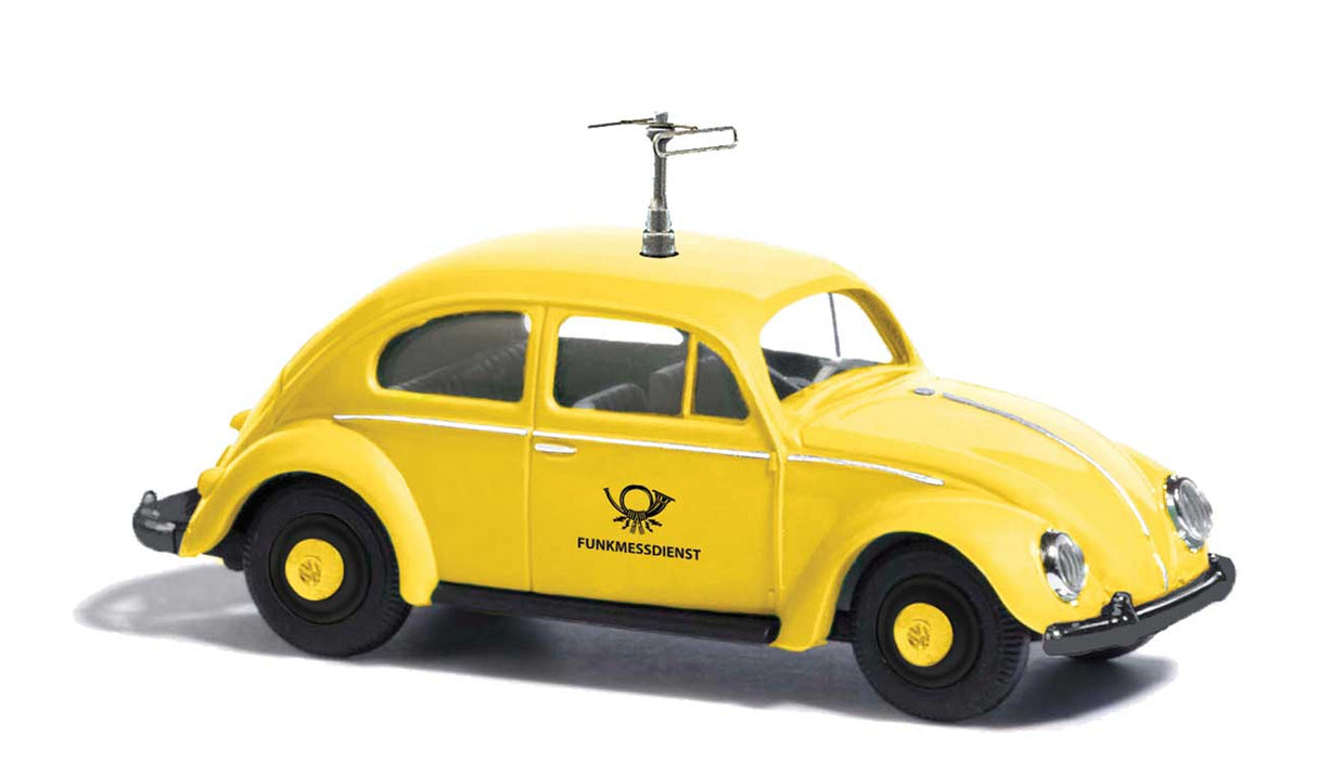 1952 Volkswagen Beetle with Pretzel-Split Rear Window - Assembled -- Funkmesswagen DBP (yellow, black, German Lettering)