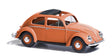 1955 Volkswagen Beetle with Oval Rear Window & Sunroof - Assembled -- Salmon