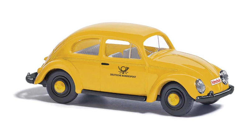 1955 Volkswagen Beetle with Oval Rear Window - Assembled -- German Post (yellow, black, German Lettering)